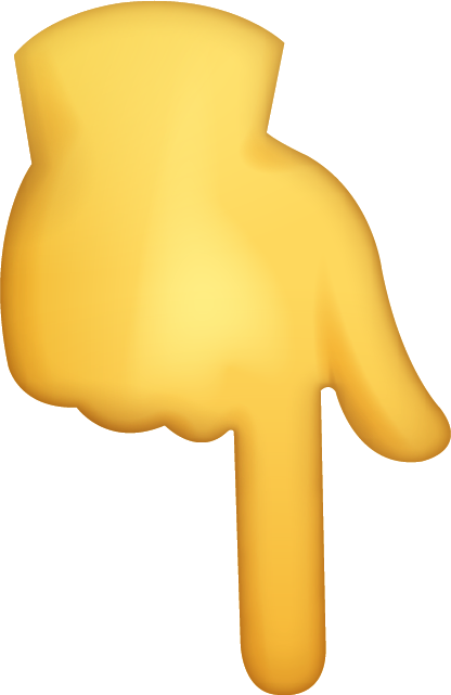finger pointing down
